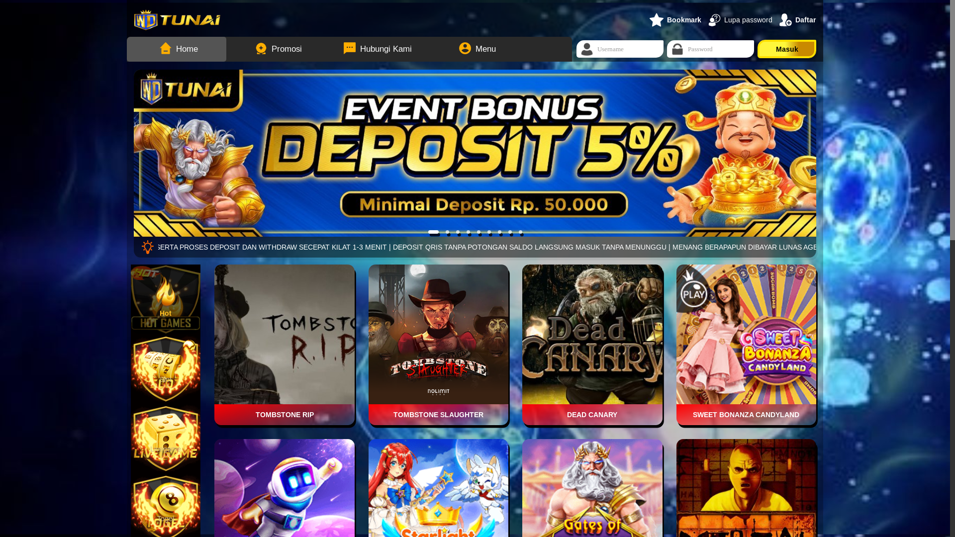 website screenshot of https://wdtunai-web.com/