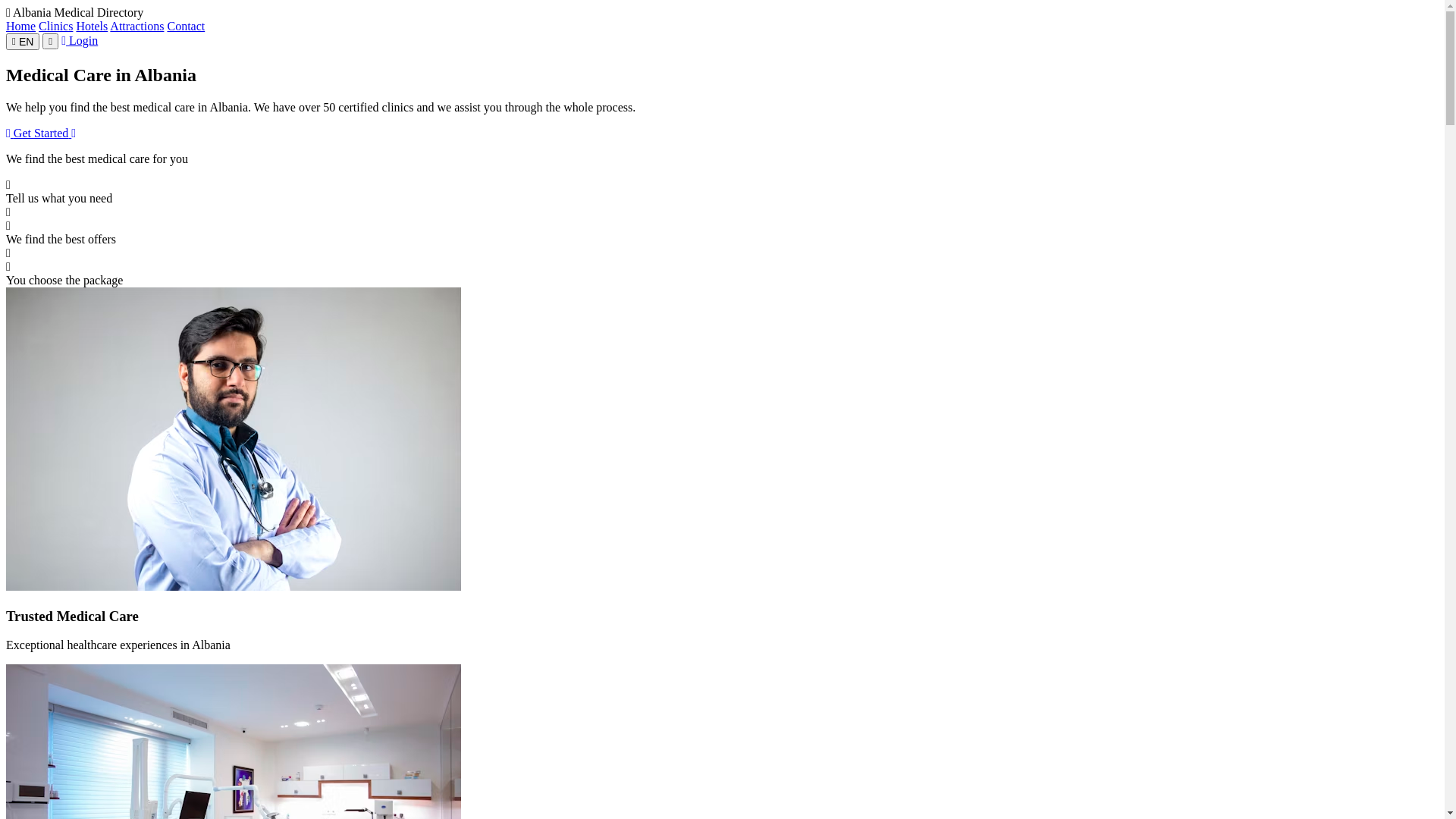 website screenshot of https://albaniamedicaldirectory.com/