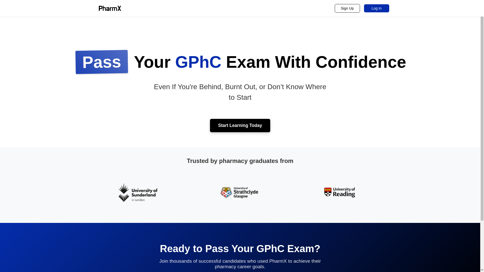 website screenshot of https://pharmx-study.pages.dev/