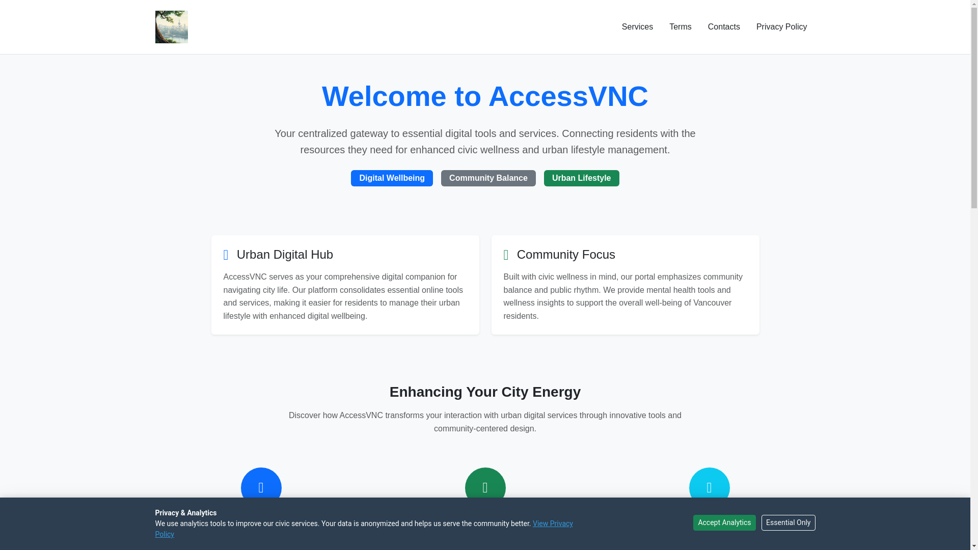 website screenshot of https://vncportal.com/