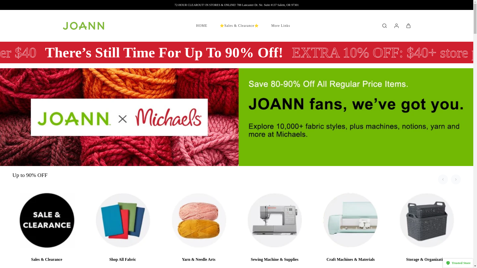 website screenshot of https://joannwarehouse.com/