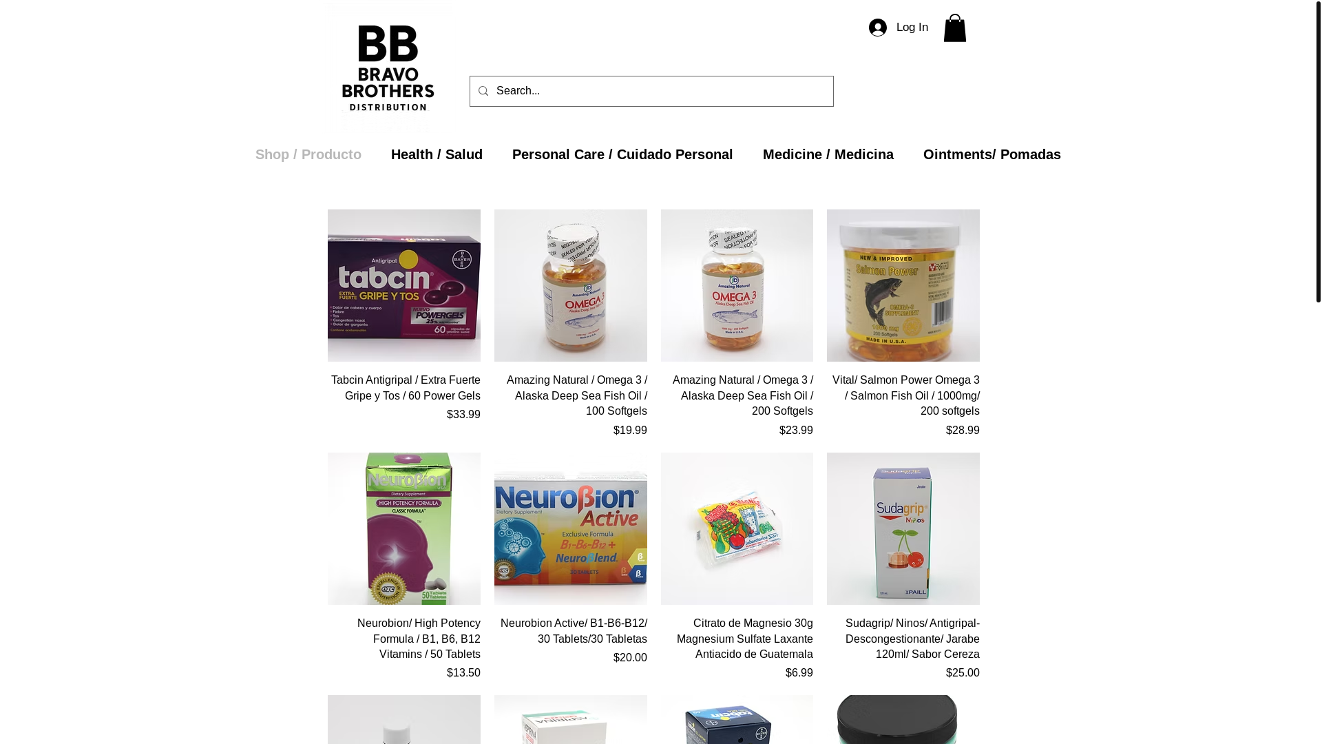 website screenshot of https://bravobrothersdistribution.com/