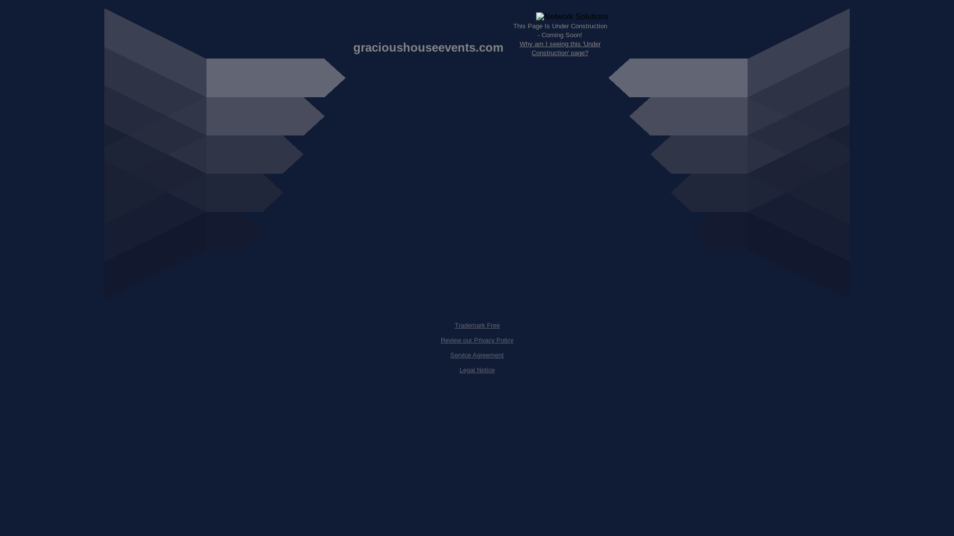 website screenshot of https://gracioushouseevents.com/
