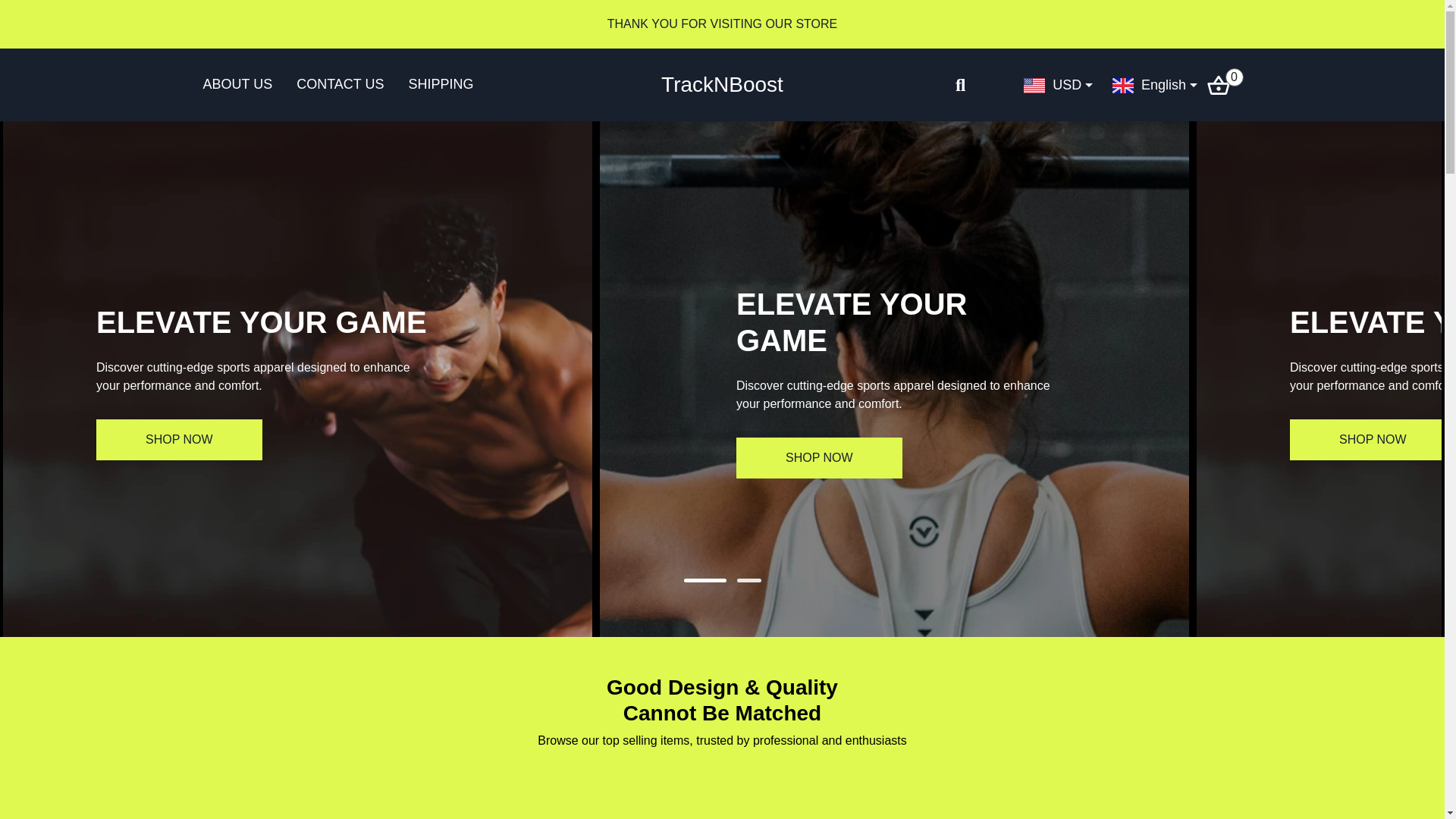 website screenshot of https://tracknboost.store/