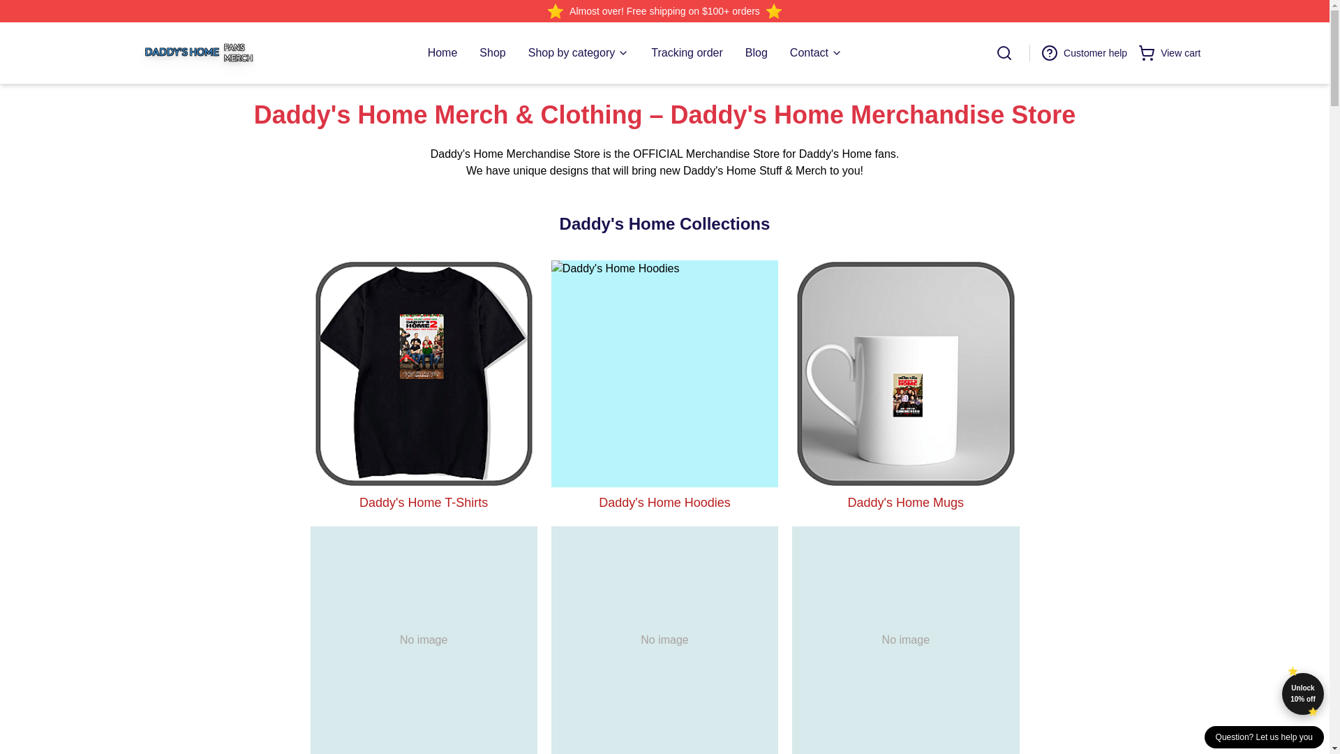 website screenshot of https://daddyshomemerchandise.shop/