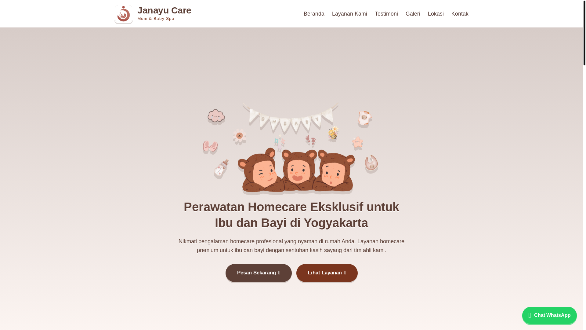 website screenshot of https://janayucare.id/