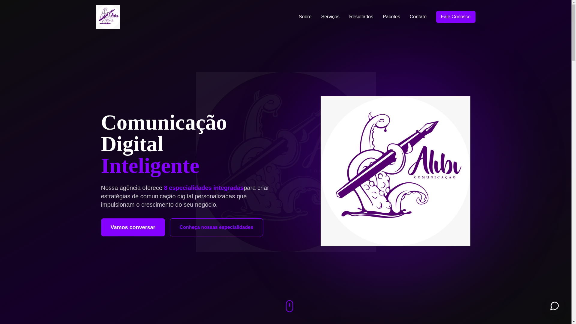 website screenshot of https://alibicomunicao.com/
