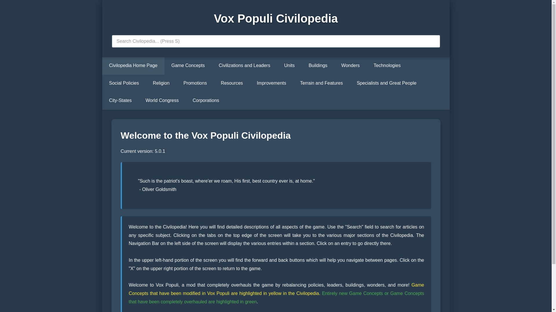 website screenshot of https://civpedia.org/