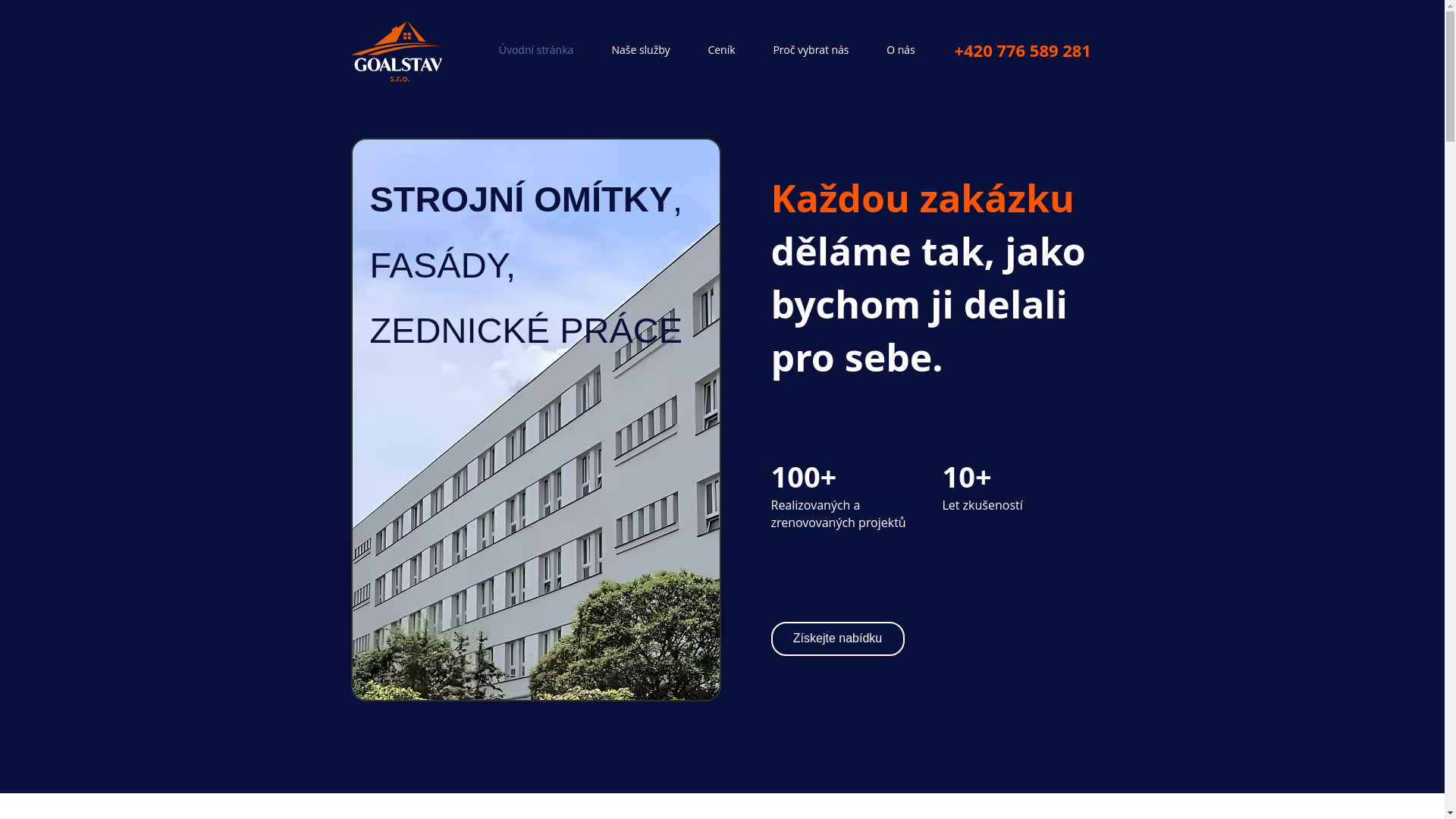 website screenshot of https://goalstav.com/