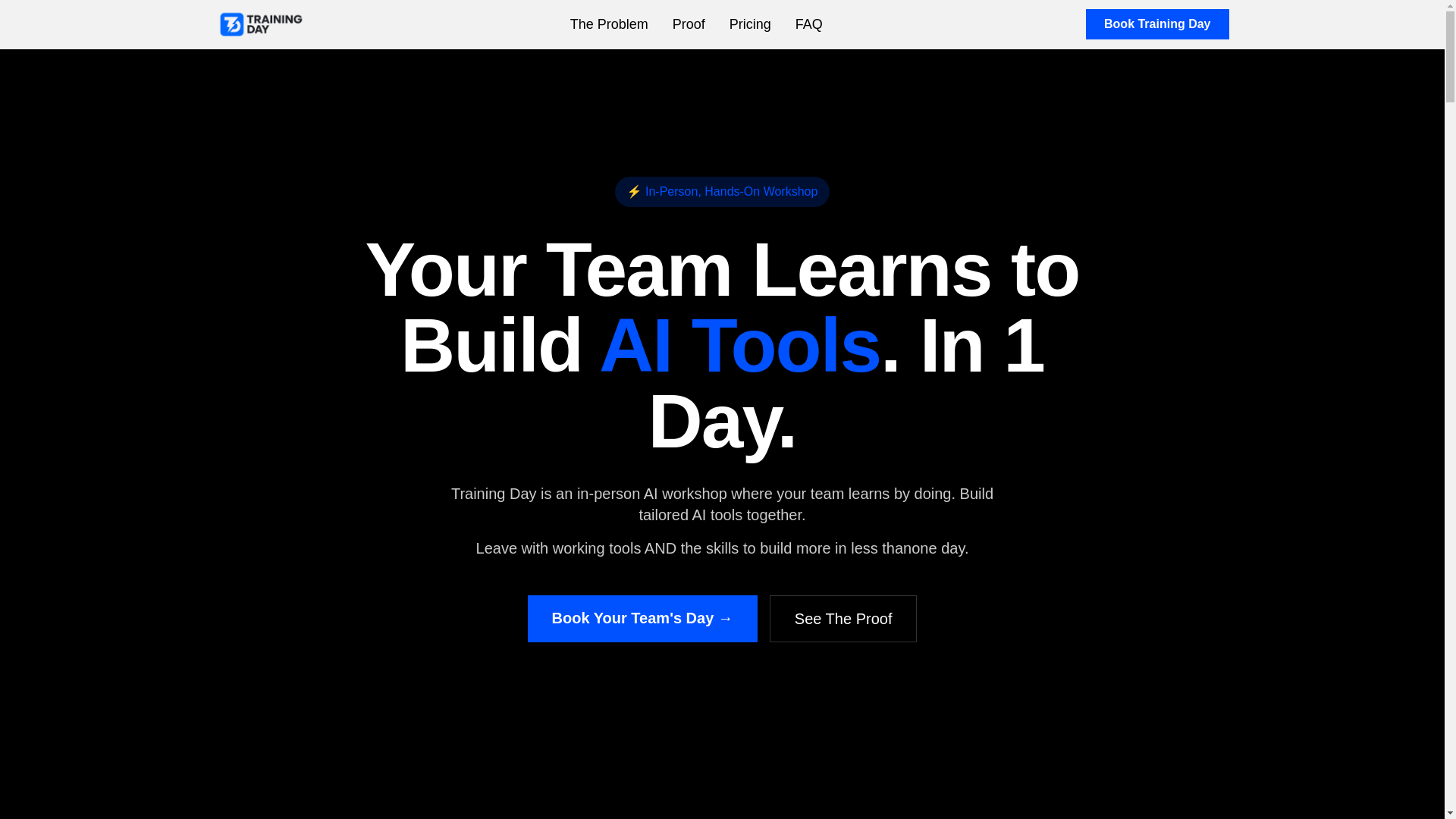 website screenshot of https://jointrainingday.com/