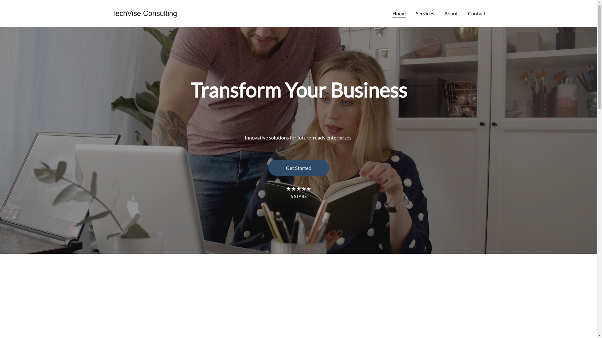 website screenshot of https://techviseconsulting.com/