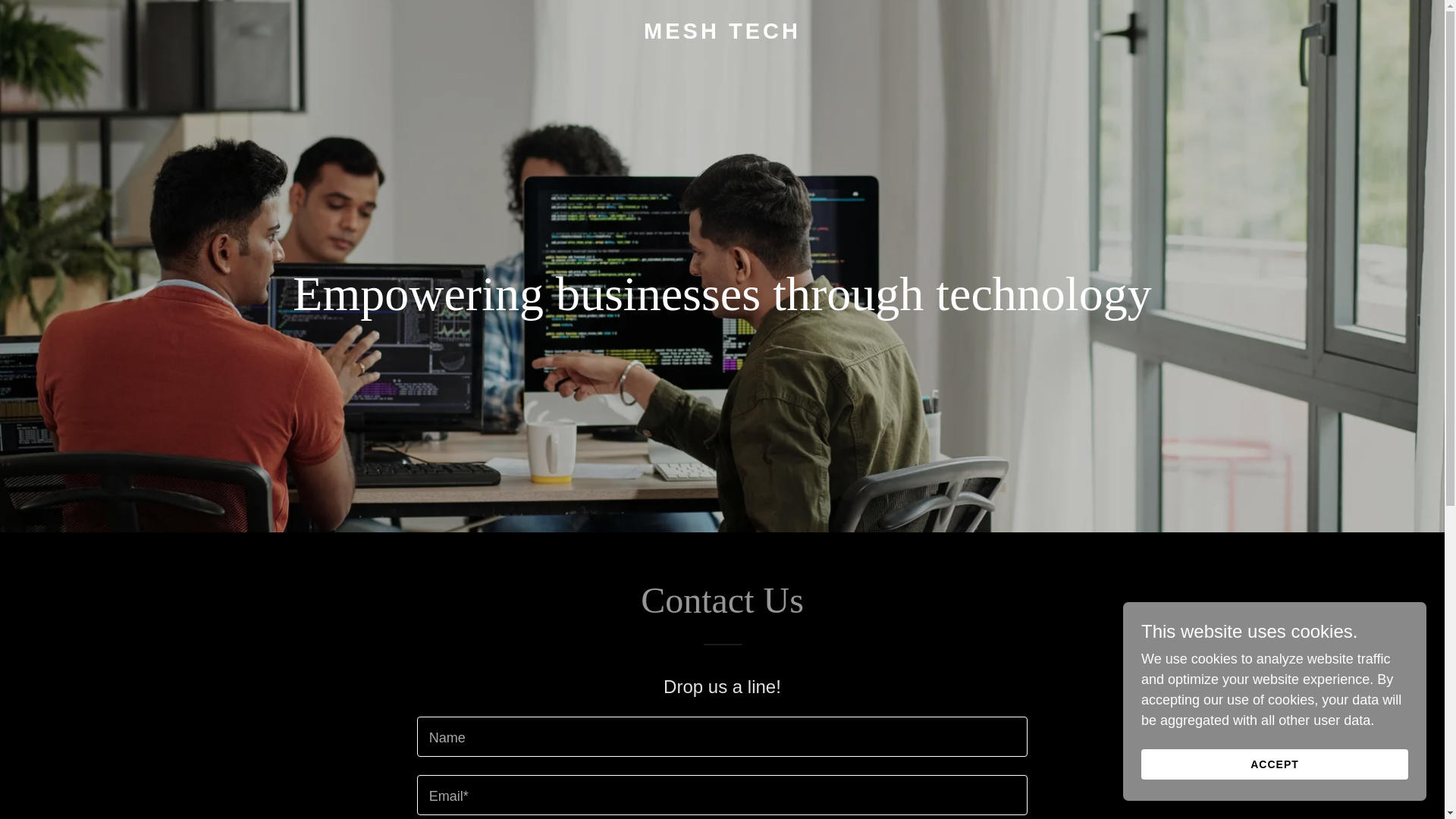 website screenshot of https://meshtech.ai/