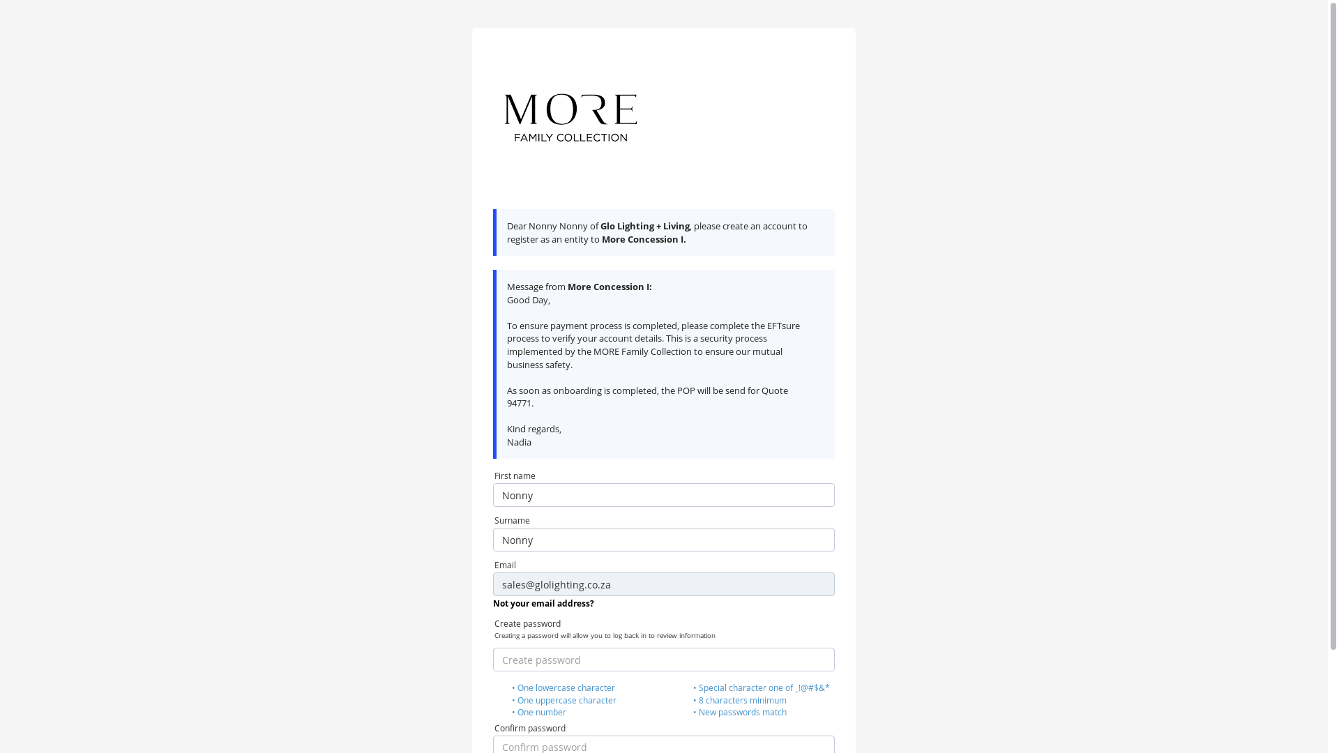website screenshot of https://portal.eftsure.co.za/invite/d7310630-abe5-47ec-85e5-e72e5afc5923