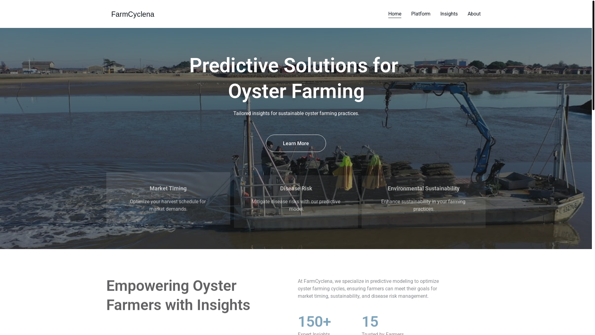 website screenshot of https://farmcyclena.world/