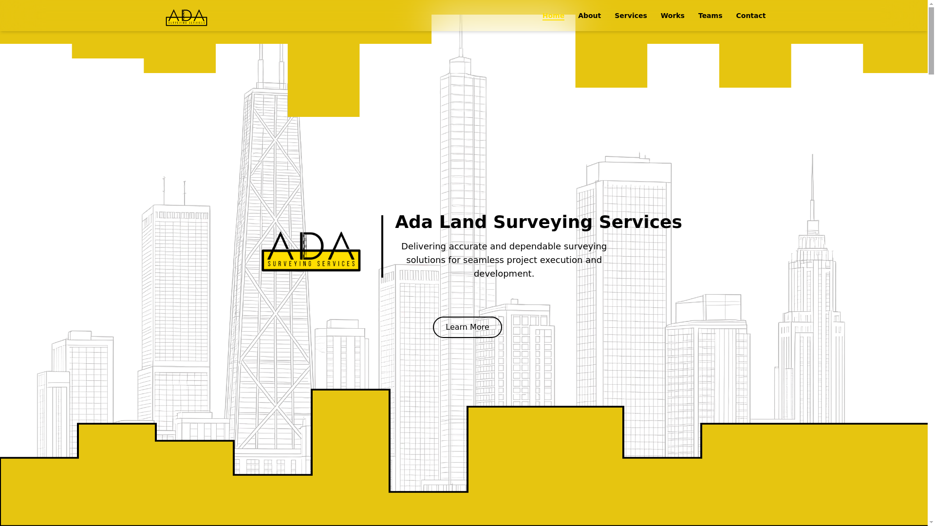 website screenshot of https://ada-surveying.pages.dev/