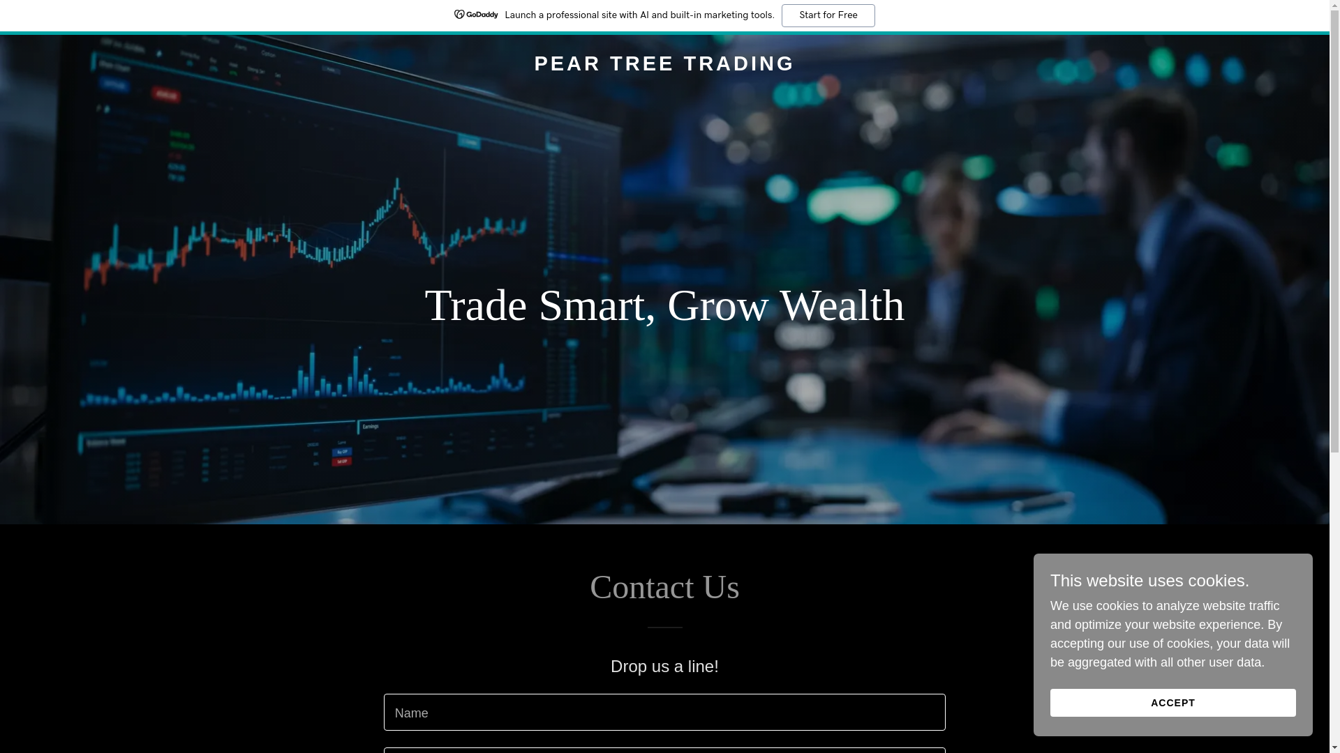 website screenshot of https://peartree-trading.com/