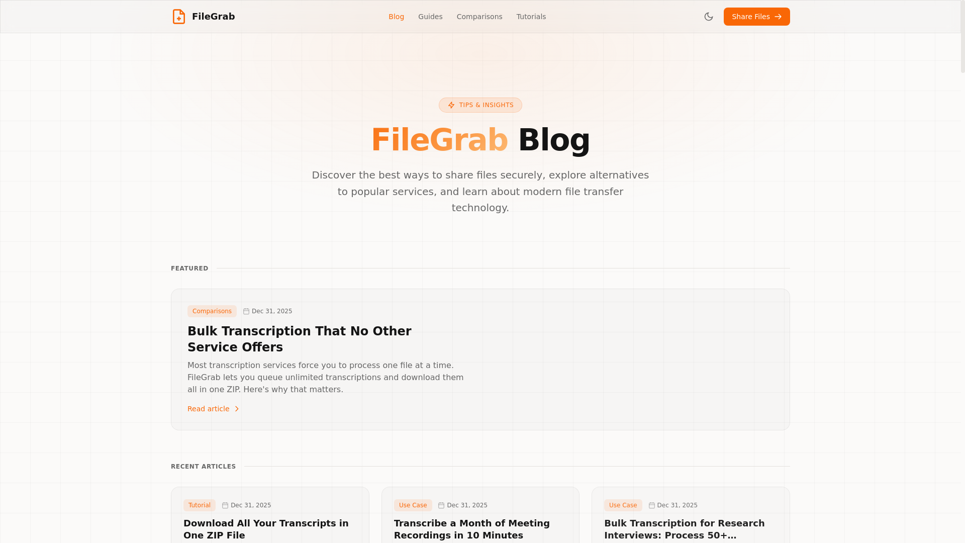 website screenshot of https://filegrab-blog.pages.dev/
