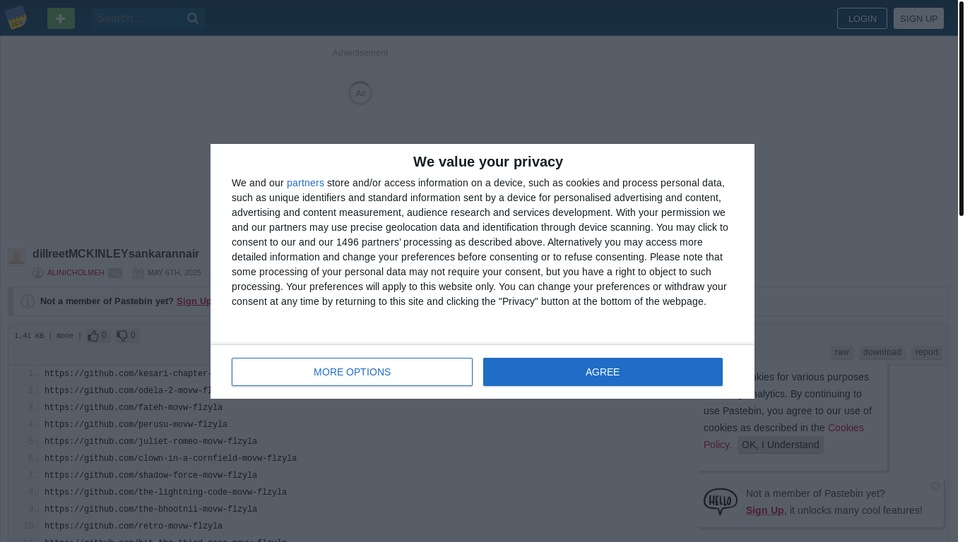 website screenshot of https://pastebin.com/5jvZHXjm