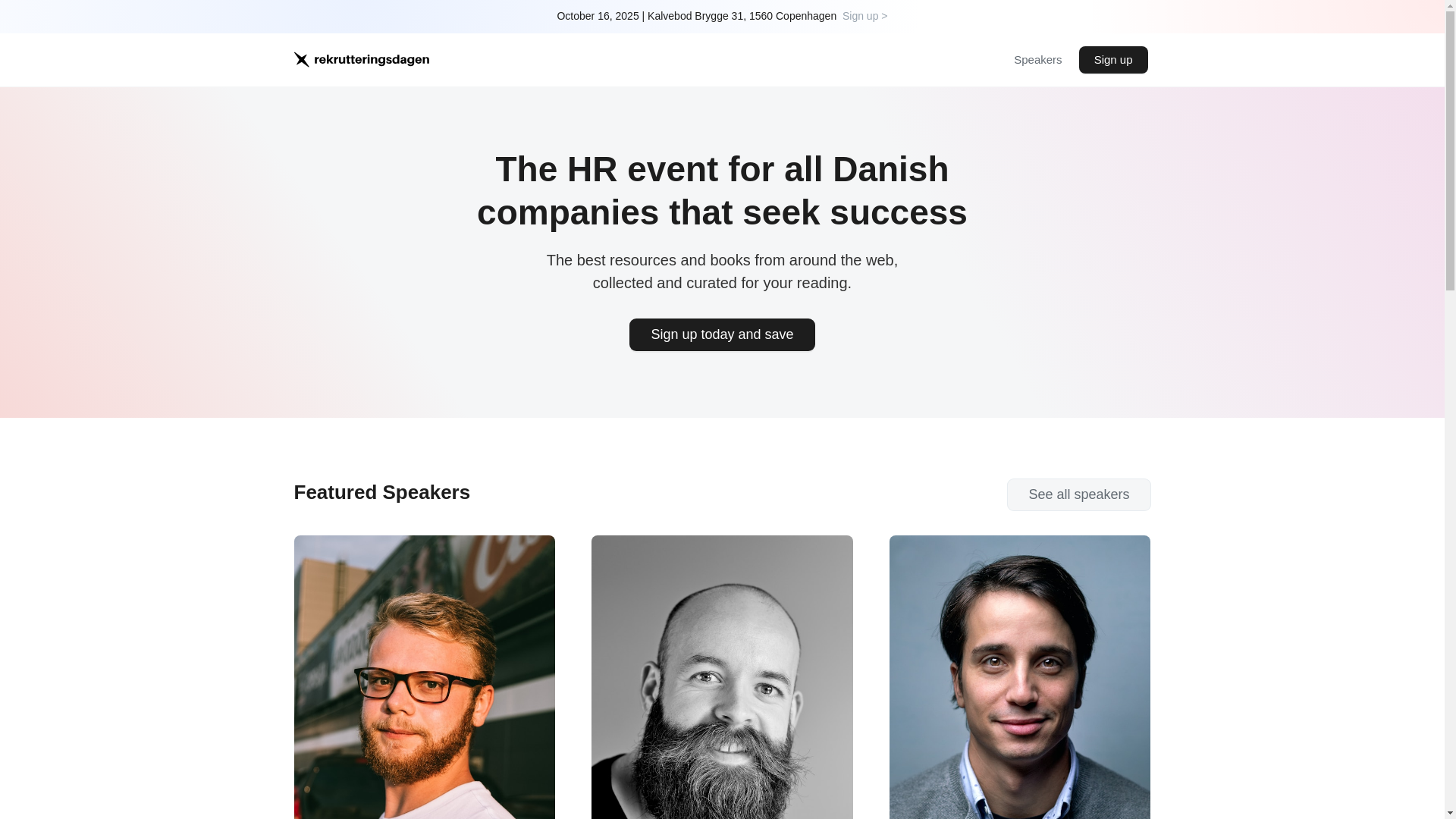 website screenshot of https://rekrutteringsdagen.com/