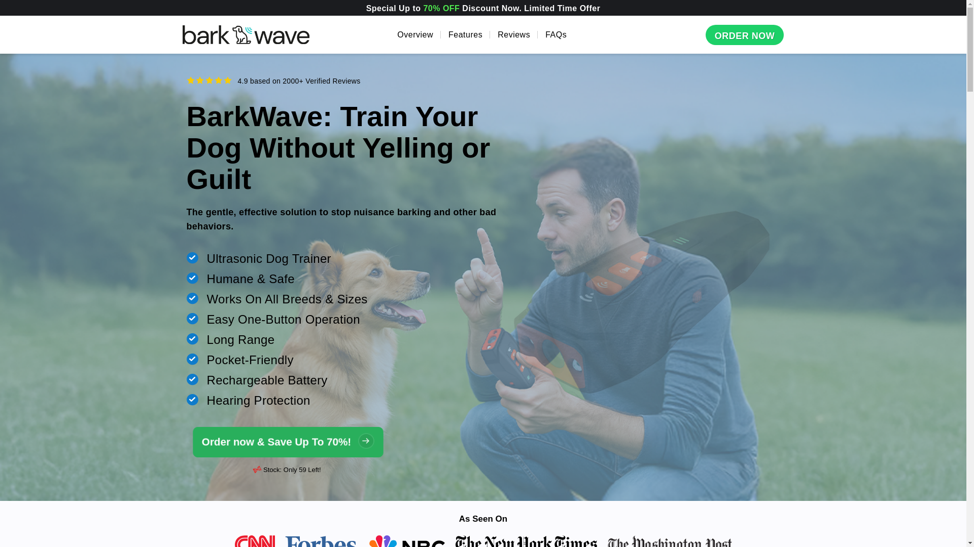 website screenshot of https://barkwaveofficial.com/