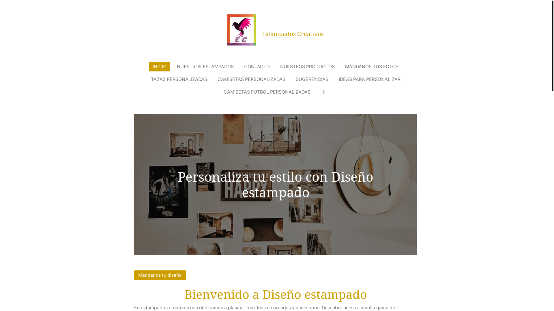 website screenshot of https://estampadoscreativos.es/