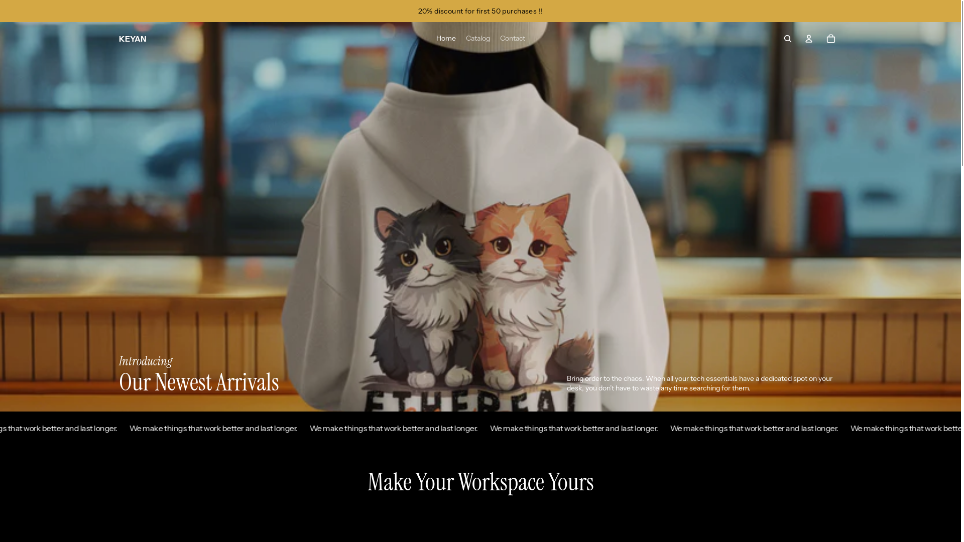 website screenshot of https://keyancreative.com/