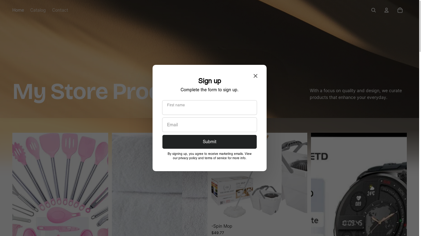 website screenshot of https://my-great-productions.store/