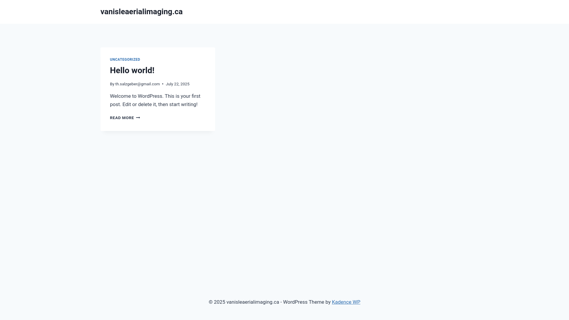 website screenshot of https://vanisleaerialimaging.ca/