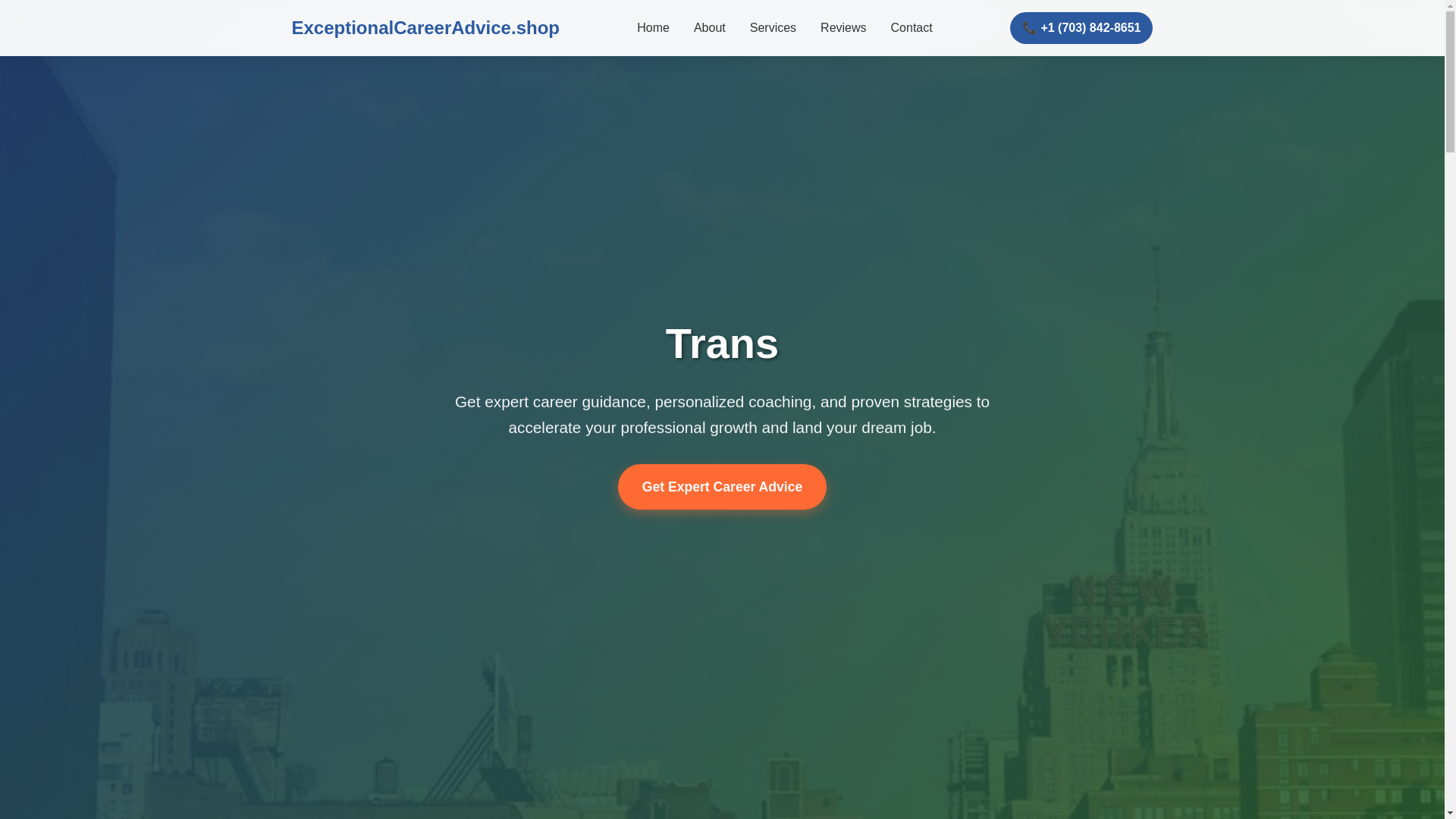 website screenshot of https://exceptionalcareeradvice.shop/