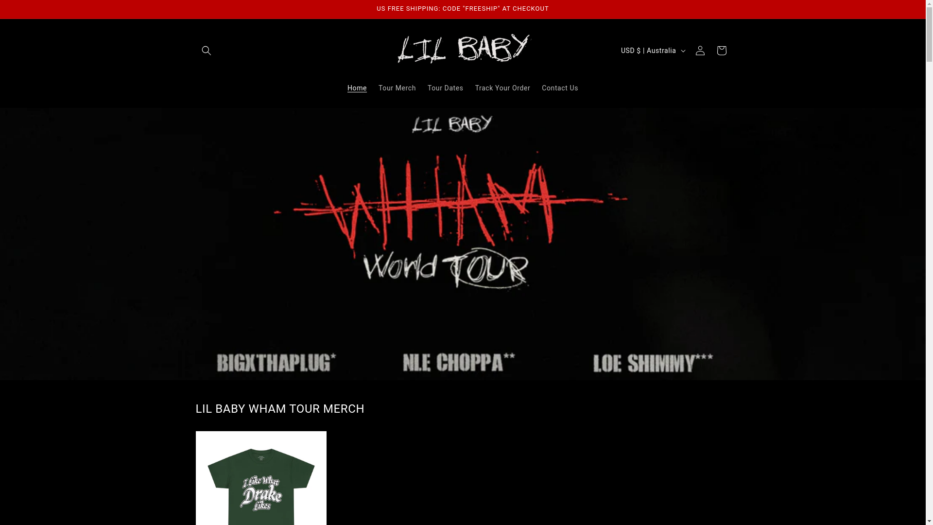 website screenshot of https://dualipatourmerch.com/