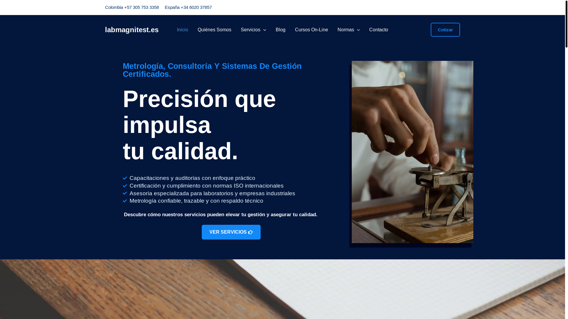 website screenshot of https://labmagnitest.es/