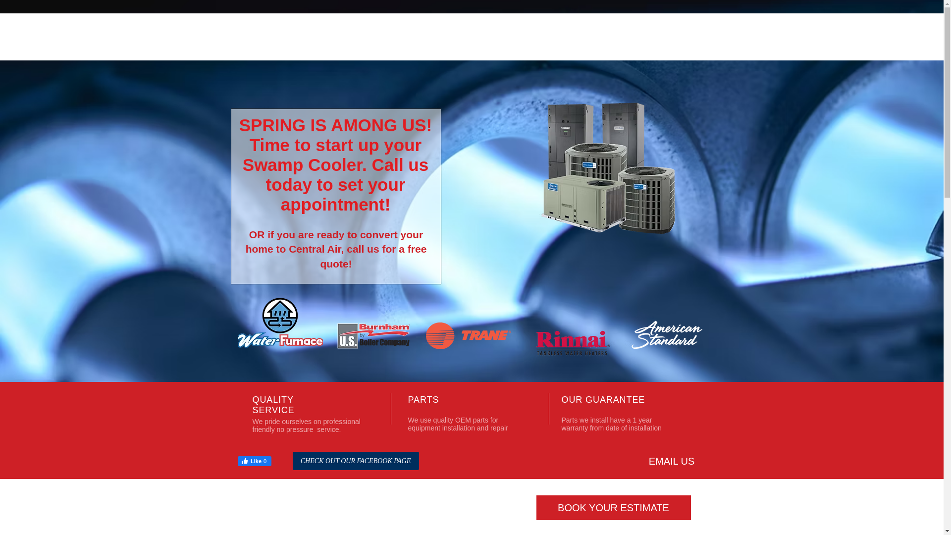 website screenshot of https://cappyshvac.com/