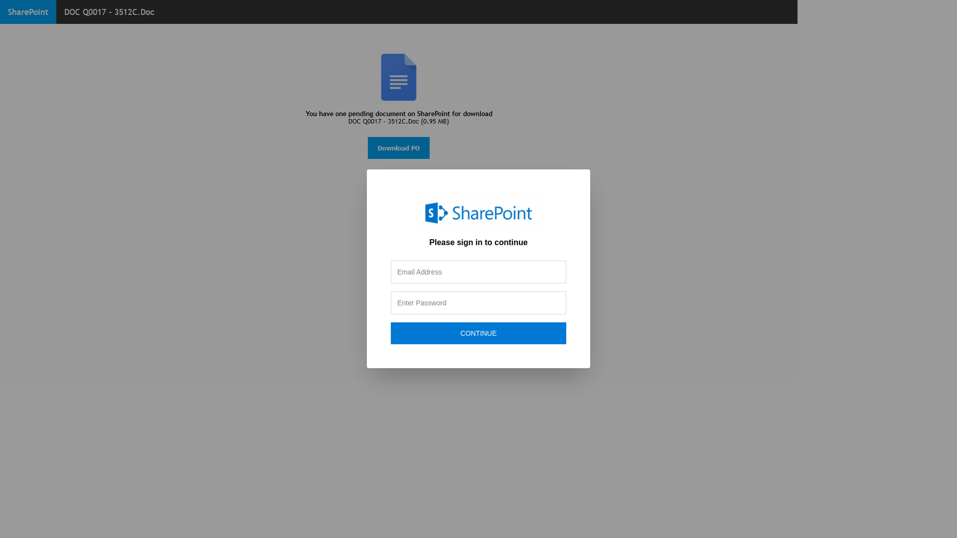 website screenshot of https://sharesfile32c7eeb.email/