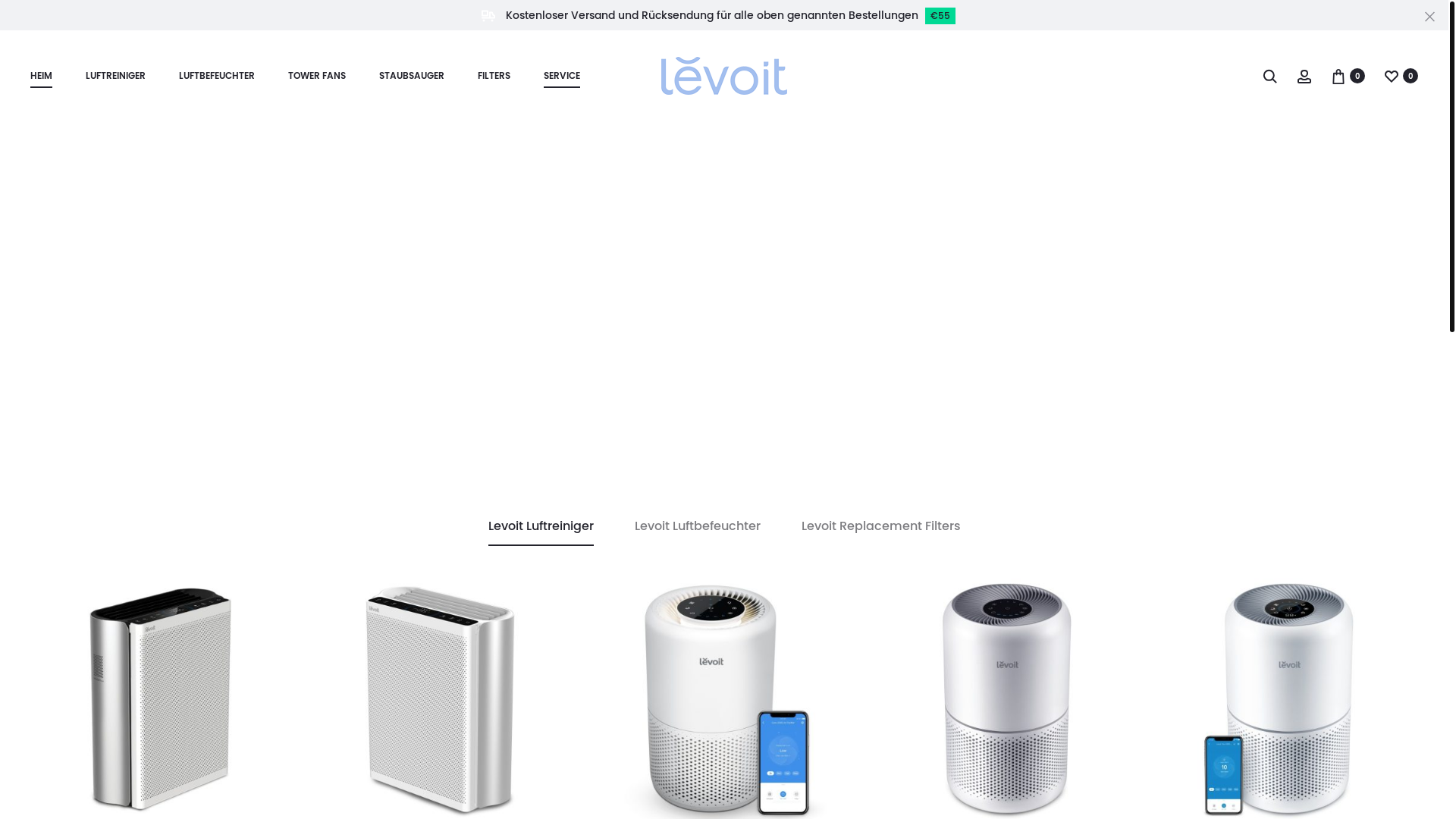 website screenshot of https://www.levoits.de/