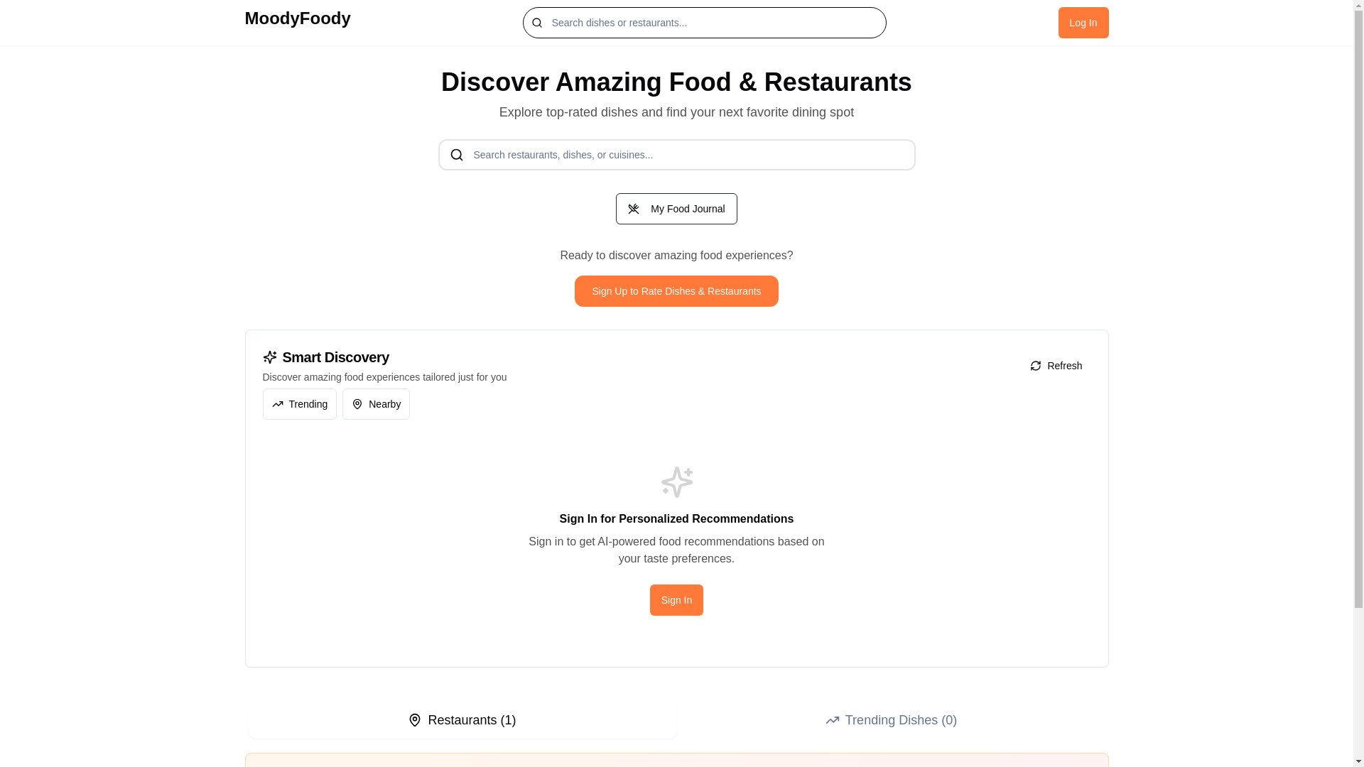 website screenshot of https://moodyfoody.food/