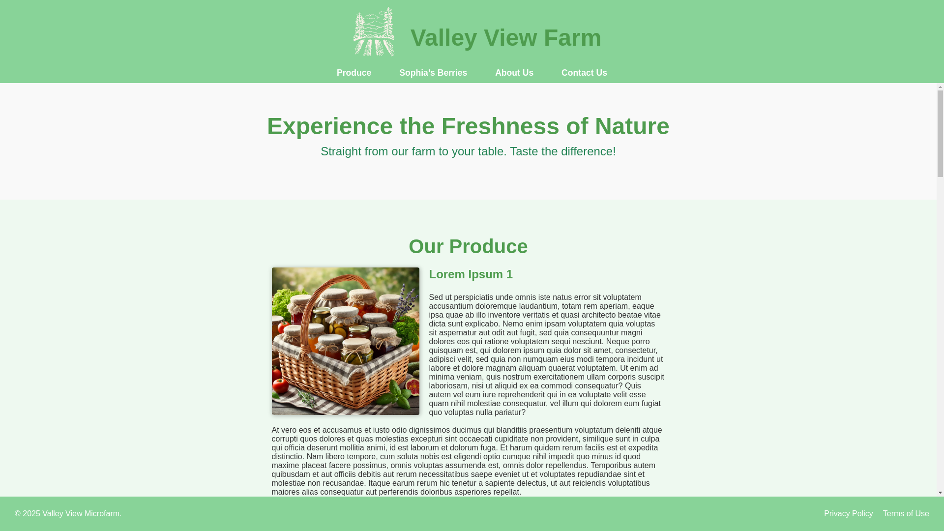 website screenshot of https://valley-view-farm-website-v1.pages.dev/
