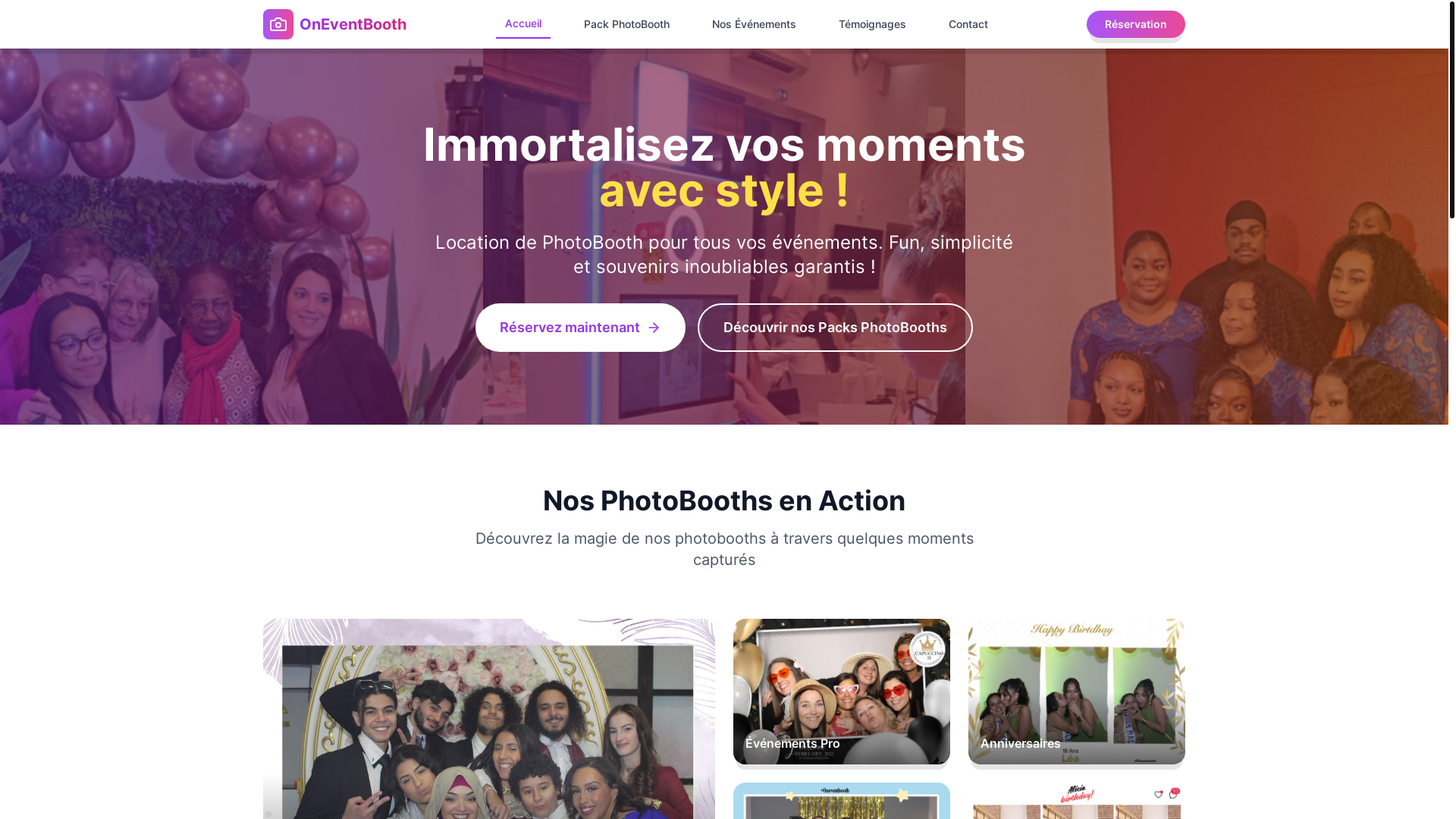 website screenshot of https://oneventbooth.com/