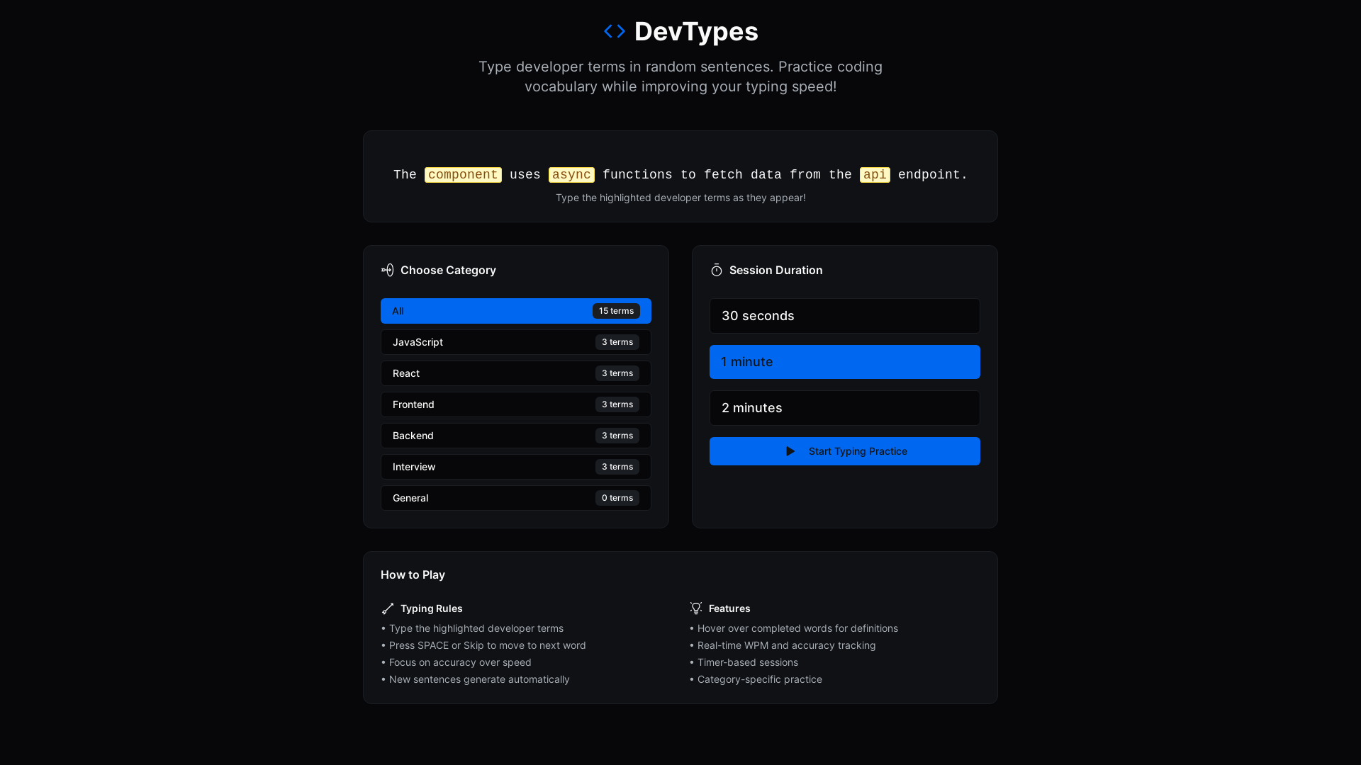 website screenshot of https://devtypes.pages.dev/
