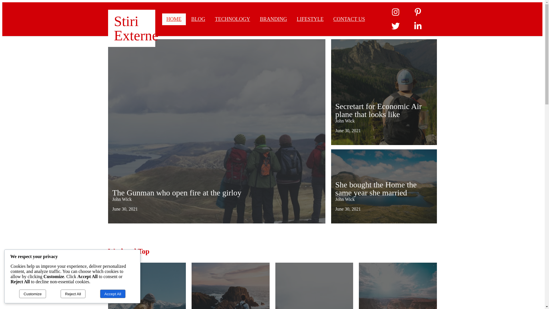 website screenshot of https://stiri-externe.ro/