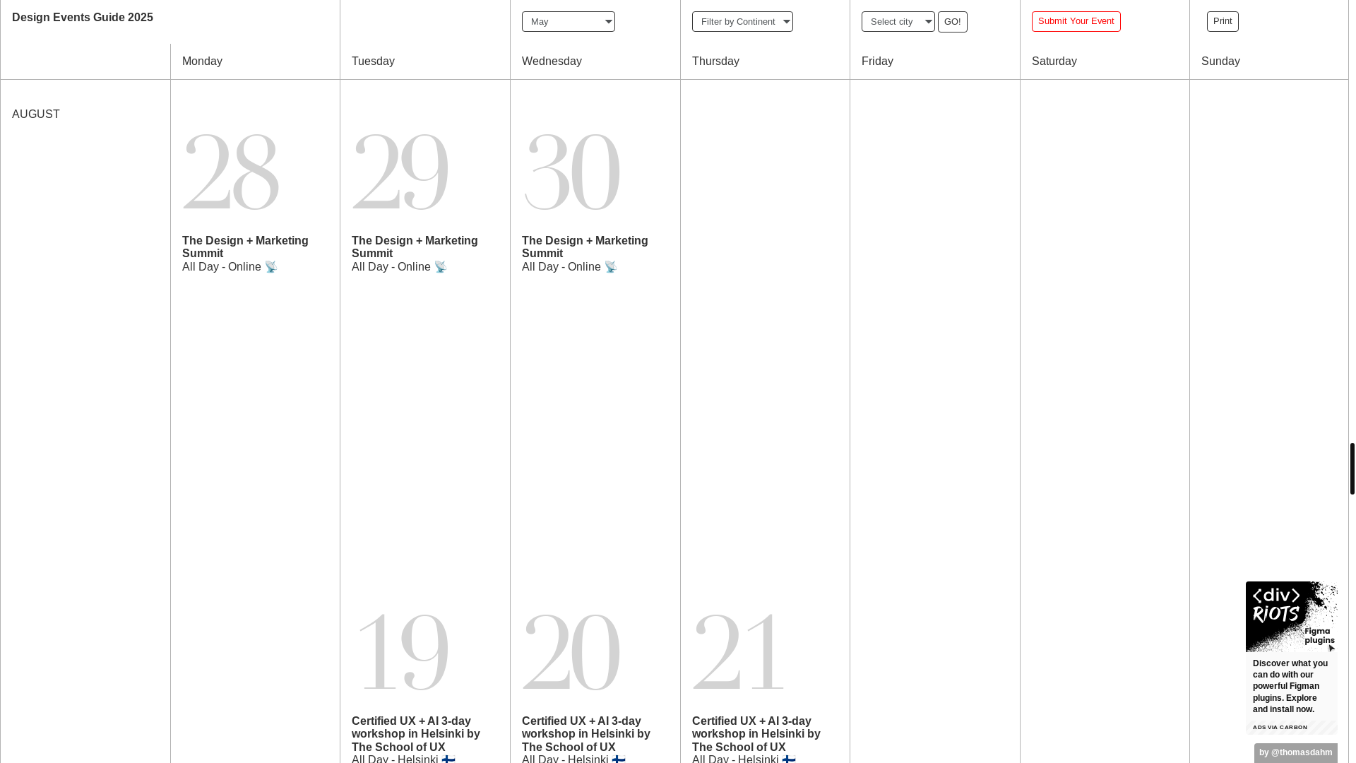 website screenshot of https://designevents23.pages.dev/