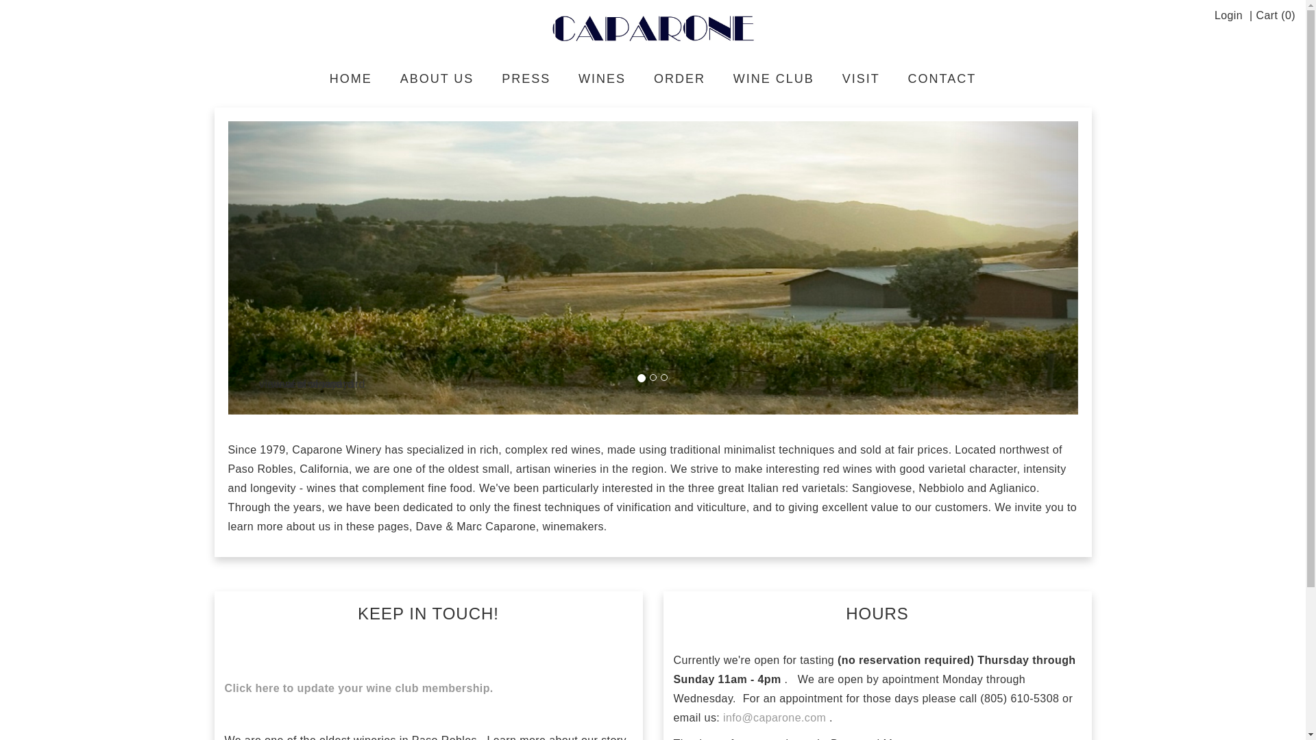 website screenshot of https://caparone.com/