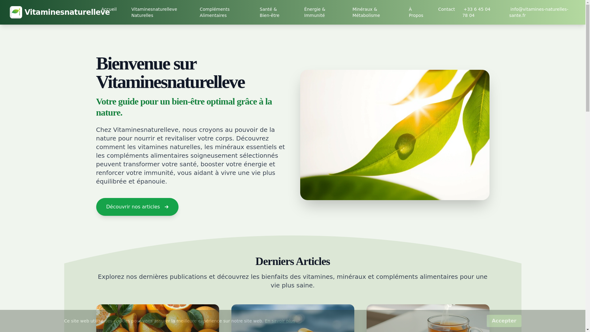 website screenshot of https://vitaminesnaturelleve.info/