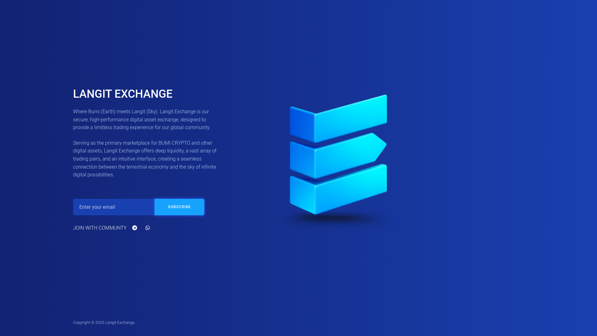 website screenshot of https://langitexchange.com/