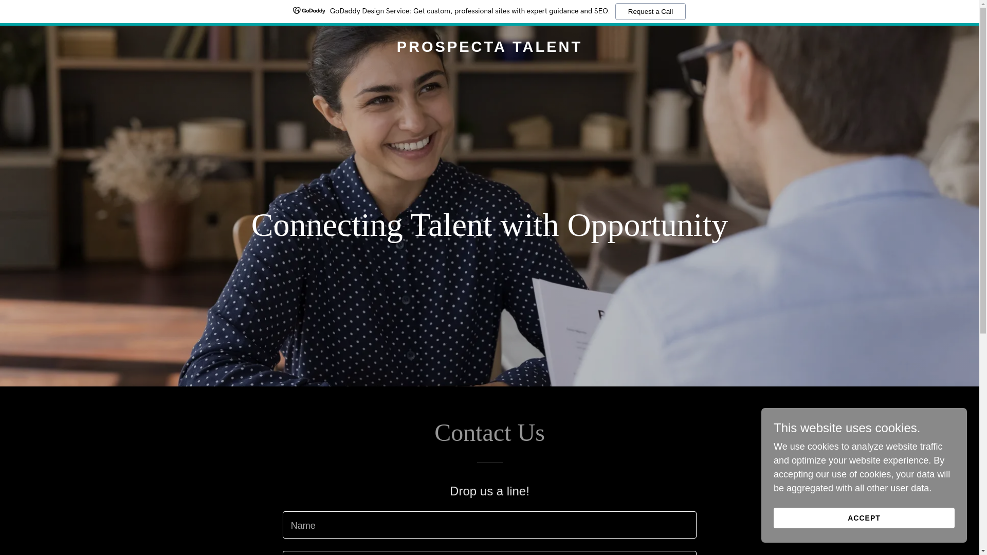 website screenshot of https://prospectatalent.com/