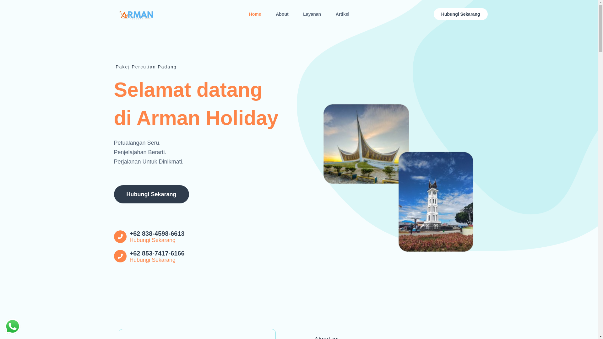 website screenshot of https://pakejpercutianpadang.my.id/