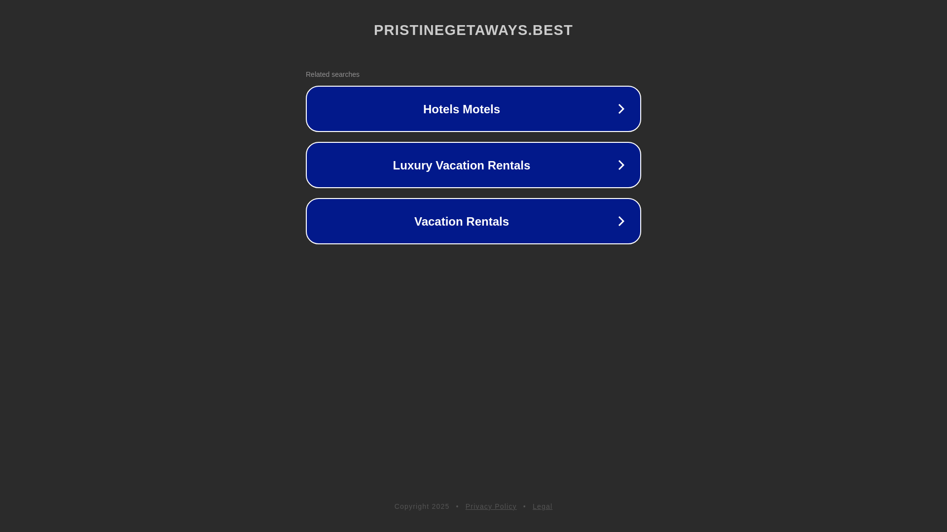 website screenshot of https://pristinegetaways.best/