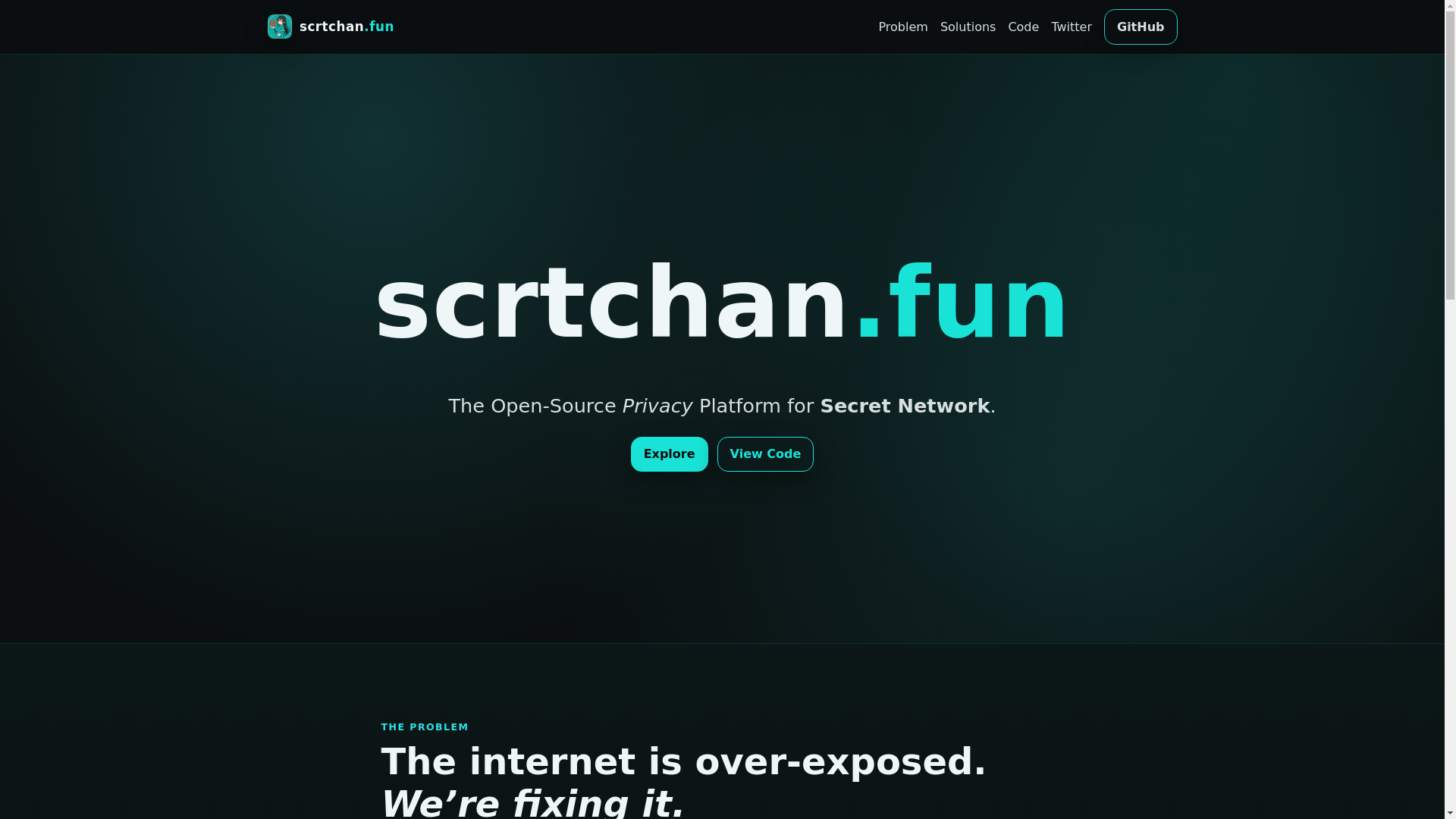 website screenshot of https://scrtchan.fun/