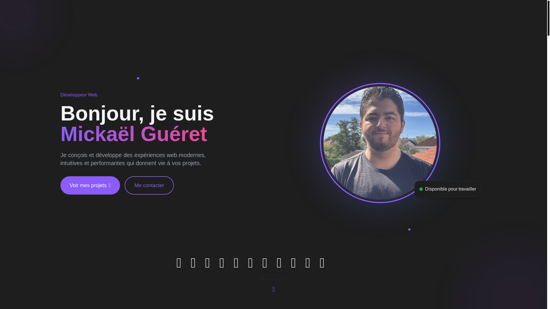 website screenshot of https://mickael-gueret.fr/