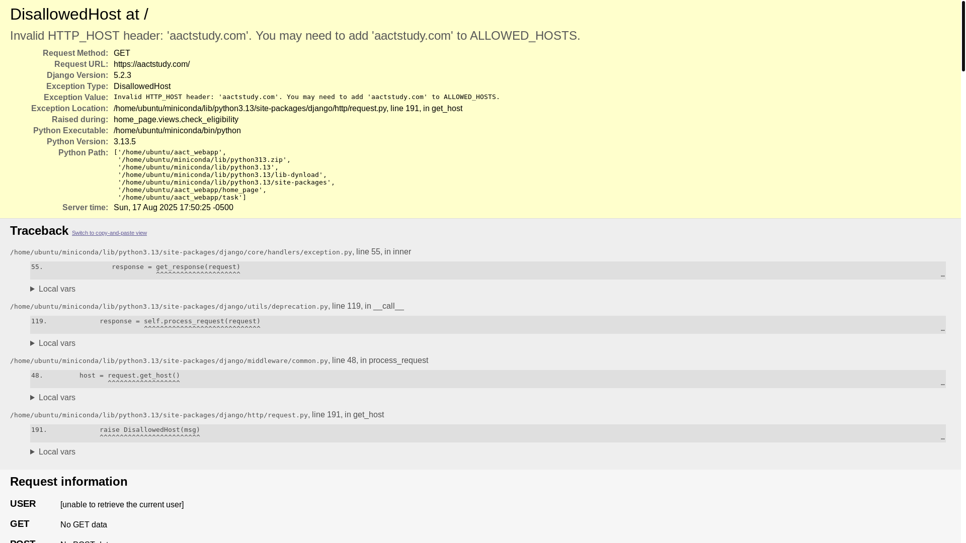 website screenshot of https://aactstudy.com/
