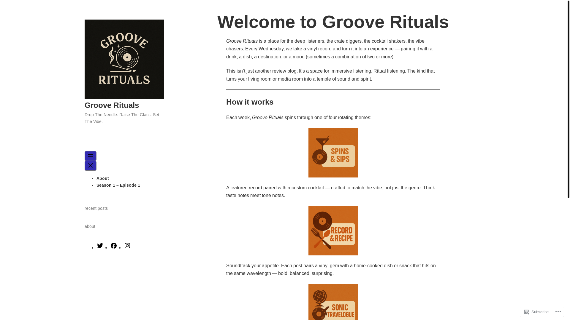 website screenshot of https://grooverituals.com/